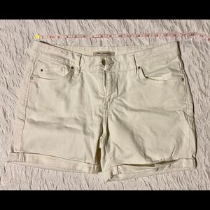 White Denim Mavi Shorts